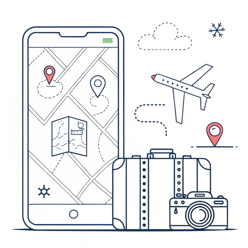 voyija travel app illustration